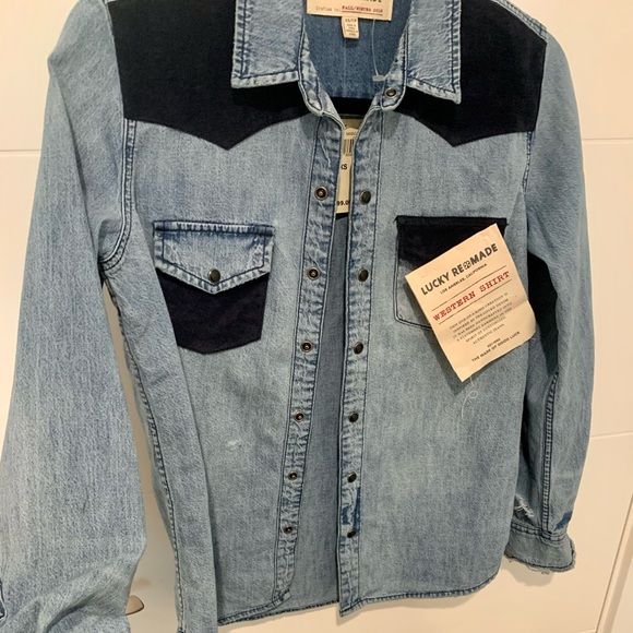 ‼️LUCKY BRAND ReMADE DENIM SHIRT SPECIAL EDITION‼️ - Picture 3 of 8
